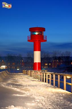 Neuer Leuchtturm im Hafen von Eckernf�rde am 30. Januar 2010., Leuchtturm, Phare, Lighthouse, Eckernf�rde, Ostsee, Foto, foreal, Albers,