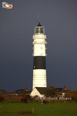 Gewitterhimmel beim Leuchtturm von Kampen auf der Insel Sylt., Leuchtturm, Phare, Lighthouse, Kampen, Sylt, Nordseek�ste, Albers, Foto, foreal,