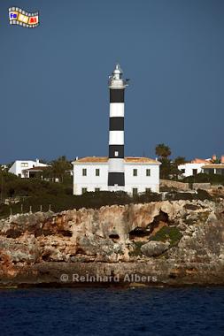 Mallorca - Portocolom, Spanien, Mallorca, Portocolom, Leuchtturm, Phare, Lighthouse, Far, Albers, Foto, foreal,