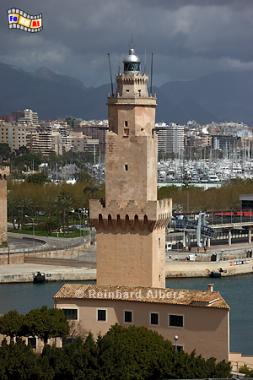Palma de Mallorca - Porti Pi,
seit 1617 Leuchtturm, damit der drittlteste der Welt., Spanien, Mallorca, Palma, Leuchtturm, Phare, Lighthouse, Far, Albers, Foto, foreal,