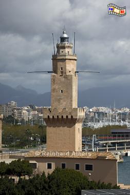 Palma de Mallorca - Porti Pi,
seit 1617 Leuchtturm, damit der dritt�lteste der Welt., Spanien, Mallorca, Palma, Leuchtturm, Phare, Lighthouse, Far, Albers, Foto, foreal,