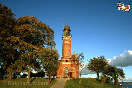 Leuchtturm von Kiel-Holtenau an der Nordseite der Einfahrt zum Nord-Ostsee-Kanal., Kiel, Kiel-Holtenau, Nord-Ostsee-Kanal