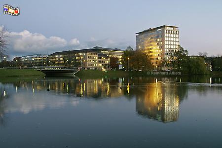 Kleiner Kiel mit HSH Nordbank, Kiel, Kleiner Kiel, HSH-Nordbank, Lichtinstallation