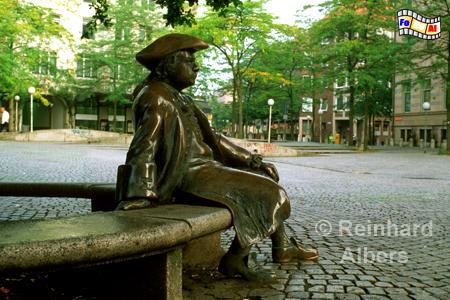 Asmus-Bremer-Denkmal auf dem gleichnamigen Platz in der Kieler Innenstadt., Kiel, Asmus, Bremer, Platz, Albers, Foto, foreal,