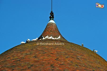Dach des Taubenhauses vom Manoir d Ango. Bis zur Franz�sischen Revolution war die Haltung von Tauben ein Privileg des Adels., Normandie, Manoir, Landsitz, Ango, Dieppe, Albers, Foto, foreal, Renaissance