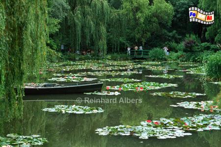 Giverny - Der ber�hmte Seerosenteich im Park des Malers Claude Monet., Normandie, Giverny, Claude, Monet, Garten, Impressionisten, Albers, Foto, foreal
