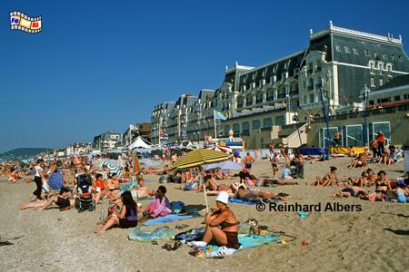 C�te Fleurie - Blumenk�ste.
Strand und Grand Hotel in Cabourg., Normandie, Cabourg, C�te, Fleurie, Blumenk�ste, Albers, Foto, foreal