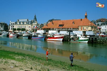 Blick �ber den Touques auf Trouville, Normandie, Trouville, Deauville, Touques, Albers, foreal, Foto