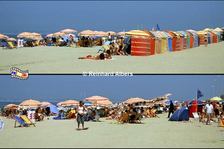 Trouville - Strandleben, Normandie, Trouville, Seebad, Albers, Foto, foreal, C�te, Fleurie