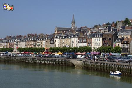 Blick �ber den Touques auf Trouville, Normandie, Trouville, Deauville, Touques, Albers, foreal, Foto