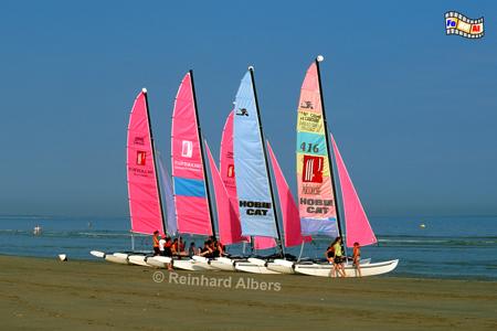 Cte Fleurie - Blumenkste.
Segelschule am Strand von Cabourg., Normandie, Cabourg, Cte, Fleurie, Blumenkste, Albers, Foto, foreal, Strand, Segelboote