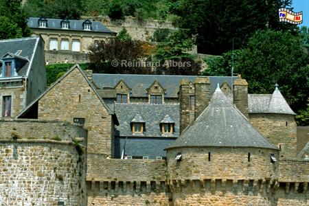 Festungsmauer vom Mont-Saint-Michel., Normandie, Foto, foreal, Mont. Saint. Michel, Albers, Weltkulturerbe