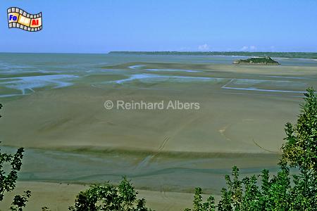 Mont Saint Michel - Bucht Wattenmeer, Normandie, Mont, Saint, Michel, Watt, Foto, foreal, Mont, Saint, Michel, Albers, Wattenmeer, Ebbe, Bucht