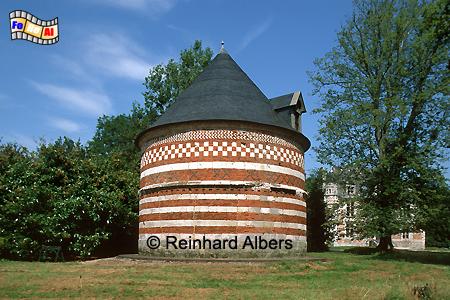 Manoir (Landsitz) Auffay - Taubenhaus (Pays de Caux)., Normandie, Taubenhaus, Manoir, Auffay, Pays, Caux, Albers, Foto, foreal
