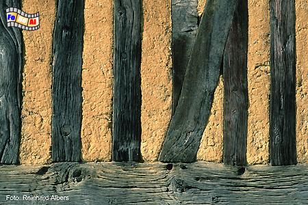 Das normannische Fachwerk beeindruckt durch seine Vielfalt an Formen und Farben., Normandie, Auge, Pays, Fachwerk, Albers, Foto, foreal