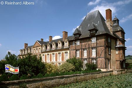 Chteau de Granchamp aus dem 17. Jh., Normandie, Pays, Auge, Chteau, Schloss, Grandchamp, Albers, foreal, Foto