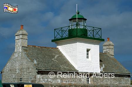 Leuchtturm an der Pointe de Saire auf der Cotentin-Halbinsel., Normandie, Leuchtturm, Saire, Pointe, Contentin, halbinsel, Albers, Foto, foreal