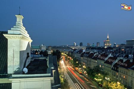Blick vom Turm der St. Anna-Kirche in die Krakowskie Przedmieście. , Polen, Warschau, Warszawa, Foto, foreal, Krakowskie Przedmieście, Knigstrakt