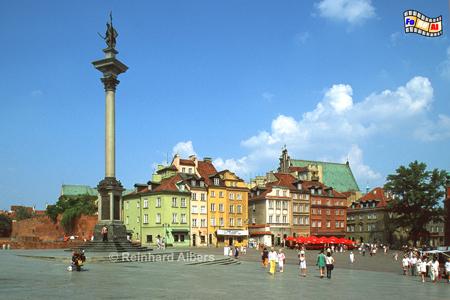 Schlossplatz mit Sigismunds�ule, Polen, Warschau, Warszawa, Foto, foreal, Schlossplatz, Sigismunds�ule, Plac Zamkowy