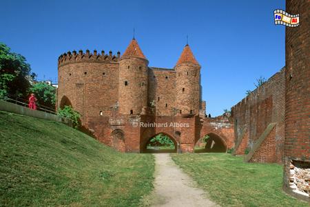 Barbakane 1548 nach Plnen des venezianischen Architekten  Giovanni Battista errichtet., Polen, Warschau, Warszawa, Foto, foreal, Barbakan, Bastion