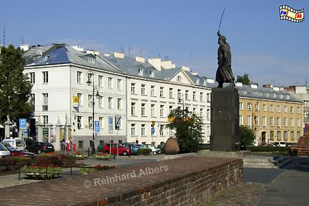 Ulica Podwale und Jan Kiliński Denkmal, Polen, Warschau, Warszawa, Foto, foreal, Kilinski, Podwale,