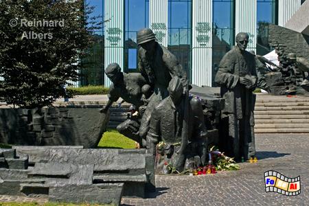 Denkmal zum Gedenken an den Warschauer Aufstand 1944, Polen, Warschau, Warszawa, Foto, foreal, Aufstand, Denkmal