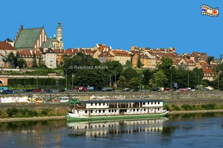 Blick ber die Weichsel auf die Warschauer Altstadt, Polen, Warschau, Warszawa, Foto, foreal, Altstadt, Weichsel
