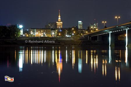 Blick ber die Weichsel auf den Kulturpalast., Polen, Polska, Warschau, Warszawa, Weichsel, Kulturpalast, Foto, foreal, Albers