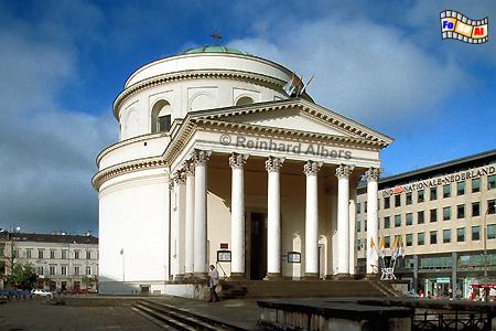 Alexanderkirche auf dem Platz der Drei Kreuze. 1818-25 im klassizistischen Stil nach dem Vorbild des rmischen Pantheons errichtet., Polen, Polska, Warschau, Warszawa, Alexander-Kirche, Aigner, Foto, foreal, Albers