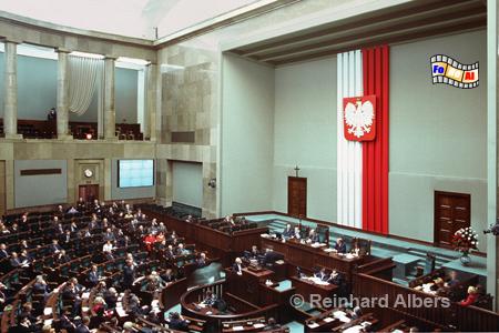 Sejm - Polnisches Parlament Sitzungssaal., Polen, Polska, Warschau, Warszawa, Parlament, Sejm, Plenarsaal, Sitzungssaal