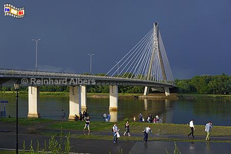 Heiligkreuzbrcke aus dem Jahr 2000, Polska, Polen, Warschau, Warszawa, Heiligkreuzbrcke, Weichsel, Brcke, Foto, foreal, Albers
