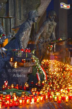 Jahrestag am Denkmal für den Beginn des Warschauer Aufstandes am 1. August 1944., 