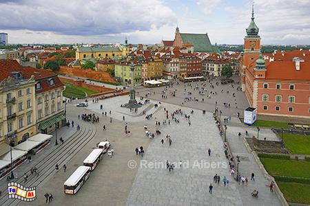 Schlossplatz mit Sigismundsule in Warschau, Polen, Polska, Warszawa, Warschau, Schloss, Zamek, Sigismund, Sule, Foto, foreal, Albers