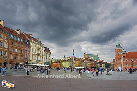 Krakwskie Przedmiescie, Schlossplatz und Sigismundsule , Polen, Warschau, Warszawa, Schloss, Platz, Knig, Foto, foreal, Zamek, Sigismundsule, Albers, Foto, foreal,