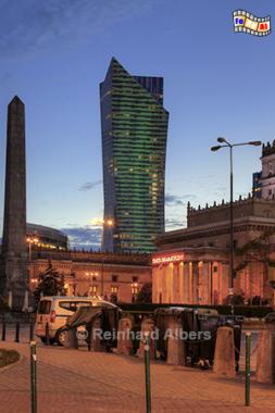 Hochhaus im Zentrum, Polen, Polska, Warschau, Warszawa, Wolkenkratzer, Hochhaus, Kultury, foreal, Foto, Albers
