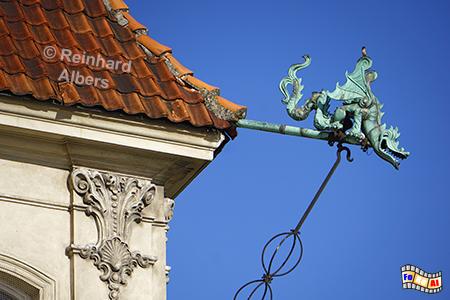 Drache als Wasserspeier am Haus John, 