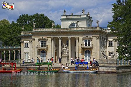 Palastauf der Insel, Polen, Polska, Warschau, Warszawa, Lazienki, Park, See, Boot, Albers, Foto, foreal,