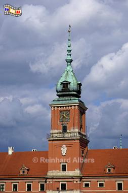 Turm des Knigsschlosses, Polen, Warschau, Warszawa, Schloss, Zamek, Turm, Foto, foreal