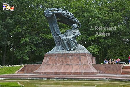 Chopin-Denkmal im Lazienki-Park, Polen, Polska, Warschau, Warszawa, Lazienki, Park, Frederik, Chopin, Albers, Foto, foreal,