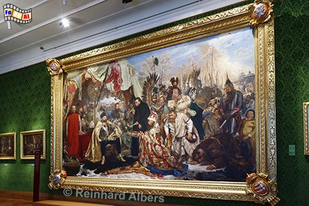 Monumentalgem�lde von Jan Matjeko im K�nigsschloss., Polen, Warschau, Warszawa, Schloss, Platz, K�nig, Foto, foreal, Zamek, Matjeko,