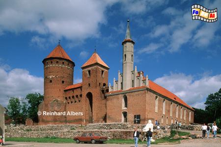 Reszel (Rel) - Die Burg der Bischfe des Ermlandes wurde 1355-71 errichtet., Polen, Masuren, Ermland, Reszel, Burg, Bischof, Ermland, Rel, Foto, foreal
