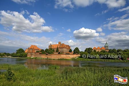 Malbork (Marienburg) an der Nogat., Polen, Polska, Marienburg, Malbork, Nogat, Deutscher Orden, Albers, Foto, foreal