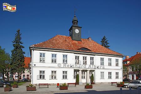 Rathaus in Reszel (Rel) aus dem Jahr 1816, Polen, Masuren, Ermland, Reszel, Rel, Foto, foreal