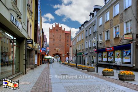 Fu�g�ngerzone und Hohes Tor in Olsztyn (Allenstein), Polen, Polska, Olsztyn, Allenstein, Hohes, Tor, Albers, Foto, foreal,