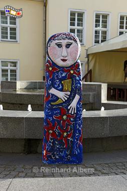 Olsztyn (Allenstein): Moderner Babenstein zur Erinnerung an entsprechende Kultfiguren der Pruzzen (Pru�en)., Polen, Allenstein, Olsztyn, Babenstein, Albers, Foto, foreal,