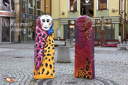 Olsztyn (Allenstein): Moderner Babenstein zur Erinnerung an entsprechende Kultfiguren der Pruzzen (Pruen)., Polen, Allenstein, Olsztyn, Babenstein, Albers, Foto, foreal,