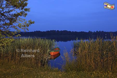 Blaue Stunde am Czos-See in Mrągowo (Sensburg), Polen, Masuren, Sensburg, Mrągowo, Czos, Albers, Foto, foreal, 