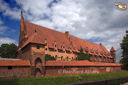 Malbork (Marienburg) - Ostansicht, Polen, Polska, Marienburg, Malbork, Nogat, Deutscher Orden, Albers, Foto, foreal