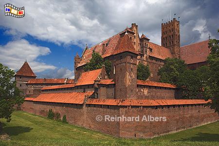 Malbork (Marienburg) - Sdostansicht, Polen, Polska, Marienburg, Malbork, Nogat, Deutscher Orden, Albers, Foto, foreal,