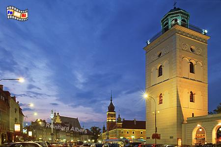 Warschau: Anna-Kirche mit Schloss + Altstadt im Hintergrund, Polen, Warschau, Foto, foreal, Schloss, Altstadt, Anna-Kirche, Reinhard, Albers